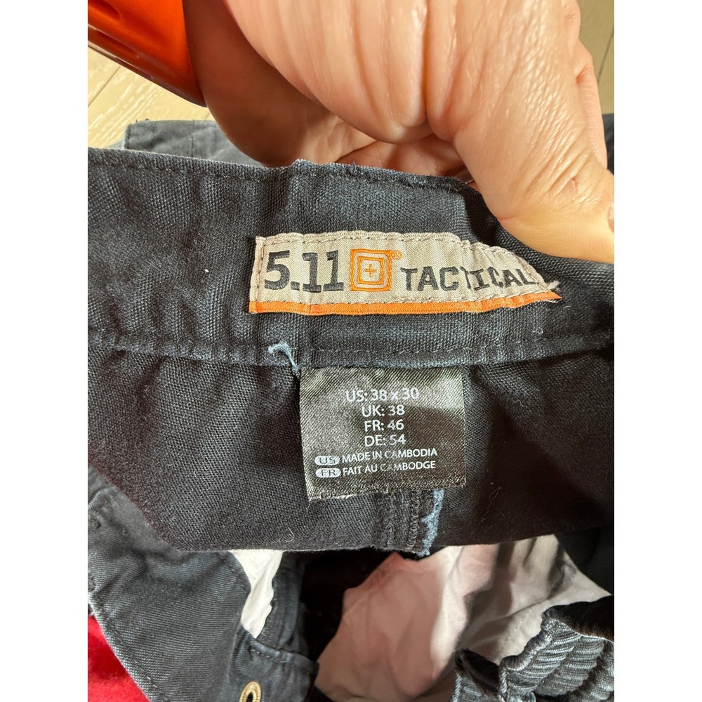 5.11 Tactical Cargo Pants Mens 38x30 Black Utility Work Duty Pants Canvas - Picture 13 of 16